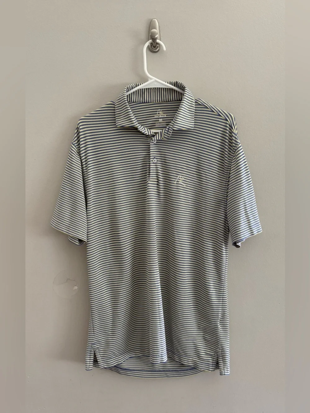 Rhoback Men’s The Birdie Stripe Short Sleeve Performance Polo | Size M - Picture 1 of 10